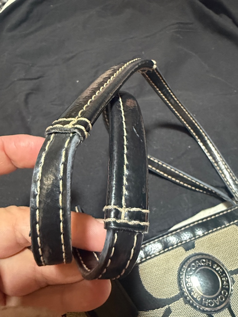 Coach Black & Khaki Signature Tote - Picture 11 of 11